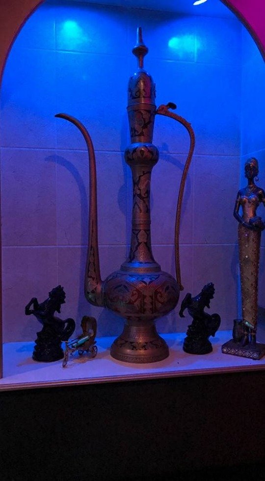 Decorations in the Amity Tandoori Restaurant in Redruth. Serving traditional Indian Cuisine